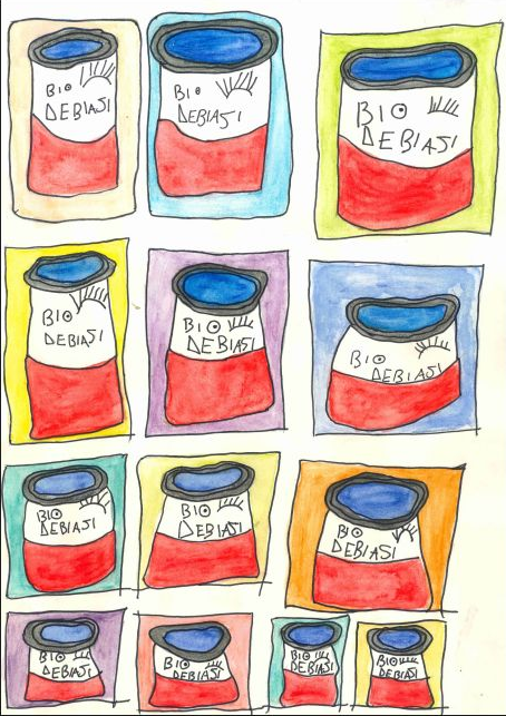 Cartolina artistica con illustrazioni della passata BioDebiasi